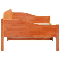 Berkfield Home Bed Frame without Mattress Wax Brown 90x200 cm Solid Wood Pine - thumbnail 6