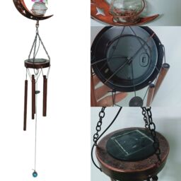 Leaper Solar Outdoor Wind Chime Ambient Light Garden Decoration Landscape Lights in Brown - thumbnail 3