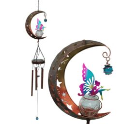 Leaper Solar Outdoor Wind Chime Ambient Light Garden Decoration Landscape Lights in Brown - thumbnail 2