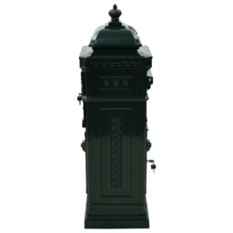 Berkfield Home Pillar Letterbox Aluminium Vintage Style Rustproof Green - thumbnail 6