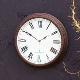 Primrose Outdoor Garden Wall Clock Perfect Time Radio Controlled 38cm in Brown - thumbnail 7