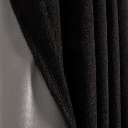 OHS Pair Of Boucle Curtains Eyelet Blackout in Black - Size: 167 cm width x 183 cm drop - thumbnail 5