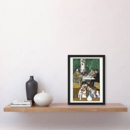 Artery8 Moriz Jung At the Heuriger Tavern Painting Framed Art Picture Print - Size: A4 - thumbnail 2