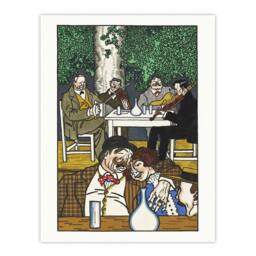 Artery8 Moriz Jung At the Heuriger Tavern Painting Framed Art Picture Print - Size: A4 - thumbnail 3