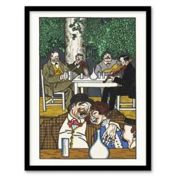 Artery8 Moriz Jung At the Heuriger Tavern Painting Framed Art Picture Print - Size: A4 - thumbnail 1