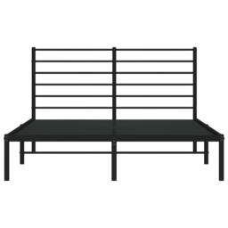 Berkfield Home Metal Bed Frame with Headboard Black 150x200 cm King Size - thumbnail 6