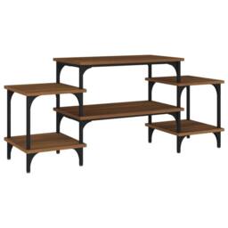 Berkfield Home TV Cabinet Brown Oak 117x35x52 cm Engineered Wood - Size: 117 x 35 x 52 cm - thumbnail 3