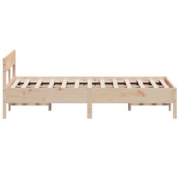 Berkfield Home Bed Frame without Mattress 150x200 cm King Size Solid Wood Pine in Brown - thumbnail 5