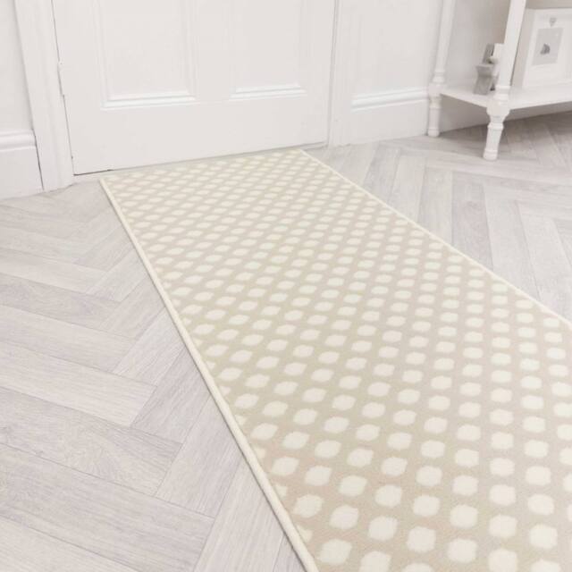 runrug Hallway Carpet Runner Rug - Soft & Comfy, 9mm - 'Honeycomb' in Beige - Size: 60 cm x 150 cm - image 1
