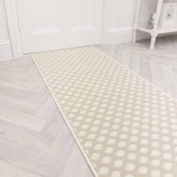 runrug Hallway Carpet Runner Rug - Soft & Comfy, 9mm - 'Honeycomb' in Beige - Size: 60 cm x 150 cm - thumbnail 1