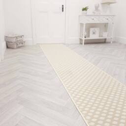 runrug Hallway Carpet Runner Rug - Soft & Comfy, 9mm - 'Honeycomb' in Beige - Size: 60 cm x 150 cm - thumbnail 3