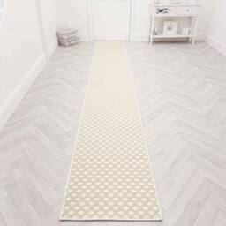 runrug Hallway Carpet Runner Rug - Soft & Comfy, 9mm - 'Honeycomb' in Beige - Size: 60 cm x 150 cm - thumbnail 5