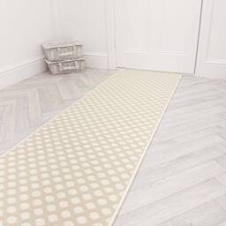 runrug Hallway Carpet Runner Rug - Soft & Comfy, 9mm - 'Honeycomb' in Beige - Size: 60 cm x 150 cm - thumbnail 6