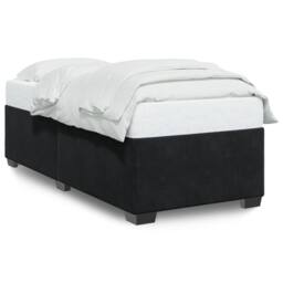 Berkfield Home Bed Frame without Mattress Black 90x190 cm Single Velvet - thumbnail 1