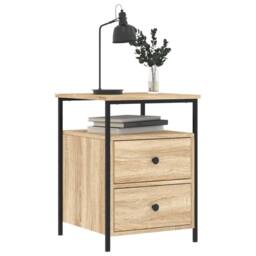 Berkfield Home Bedside Cabinets 2 pcs Sonoma Oak 44x45x60 cm Engineered Wood in Brown - Size: 44 x 45 x 60 cm - thumbnail 3
