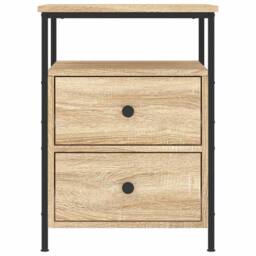 Berkfield Home Bedside Cabinets 2 pcs Sonoma Oak 44x45x60 cm Engineered Wood in Brown - Size: 44 x 45 x 60 cm - thumbnail 6