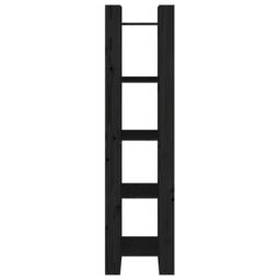 Berkfield Home Book Cabinet/Room Divider Black 41x35x160 cm Solid Wood Pine - Size: 41 x 35 x 160 cm - thumbnail 5