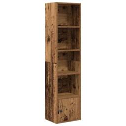 Berkfield Home Bookcase Old Wood 31x24x127 cm Engineered Wood in Brown - Size: 31 x 24 x 127 cm - thumbnail 1