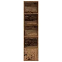 Berkfield Home Bookcase Old Wood 31x24x127 cm Engineered Wood in Brown - Size: 31 x 24 x 127 cm - thumbnail 4