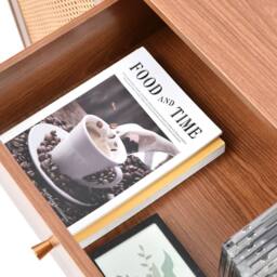 STILVORA Sideboard 150cm with adjustable shelf walnut finish - thumbnail 8