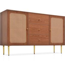 STILVORA Sideboard 150cm with adjustable shelf walnut finish - thumbnail 9