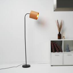 K LIVING Hove Floor Lamp with Ochre Shade in Yellow