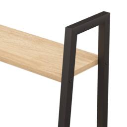 Berkfield Home Practical 4-Tier Standing Shelf Light Brown & Black 56x35x140 cm - Size: 56 x 35 x 140 cm - thumbnail 7