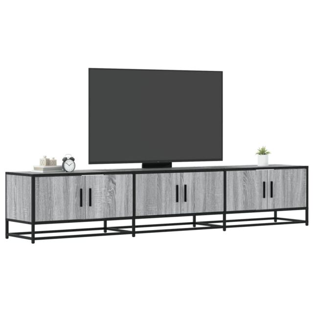 Berkfield Home TV Cabinet Grey Sonoma 210x35x41 cm Engineered Wood - Size: 210 x 35 x 41 cm - image 1
