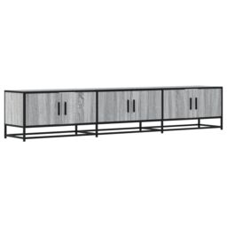 Berkfield Home TV Cabinet Grey Sonoma 210x35x41 cm Engineered Wood - Size: 210 x 35 x 41 cm - thumbnail 2