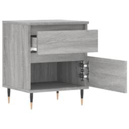 Berkfield Home Bedside Cabinet Grey Sonoma 40x35x50 cm Engineered Wood - Size: 40 x 35 x 50 cm - thumbnail 6