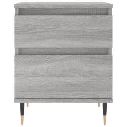 Berkfield Home Bedside Cabinet Grey Sonoma 40x35x50 cm Engineered Wood - Size: 40 x 35 x 50 cm - thumbnail 5