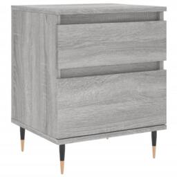 Berkfield Home Bedside Cabinet Grey Sonoma 40x35x50 cm Engineered Wood - Size: 40 x 35 x 50 cm - thumbnail 2