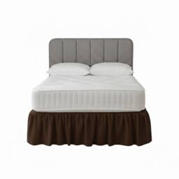 Snug City Base Valance Polycotton Sheet for Divan Beds Easy Care Bed Base Cover in Brown - Size: Super King - thumbnail 2