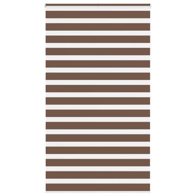 Berkfield Home Zebra Blind Brown 120x200 cm Fabric Width 115.9 cm Polyester - image 1