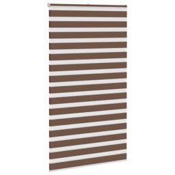Berkfield Home Zebra Blind Brown 120x200 cm Fabric Width 115.9 cm Polyester - thumbnail 3