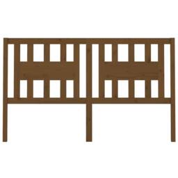 Berkfield Home Headboard Honey Brown 126x4x100 cm Solid Wood Pine - Size: 126 x 4 x 100 cm - thumbnail 1