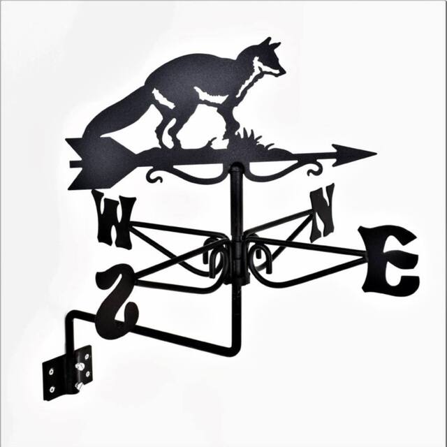 Buttercup Farm Mini Fox Weathervane - Steel - L38 x W38 x H44.5 cm - Black - image 1
