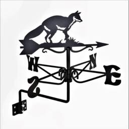 Buttercup Farm Mini Fox Weathervane - Steel - L38 x W38 x H44.5 cm - Black