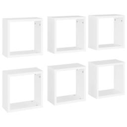 Berkfield Home Wall Cube Shelves 6 pcs White 30x15x30 cm - Size: 30 x 15 x 30 cm - thumbnail 3