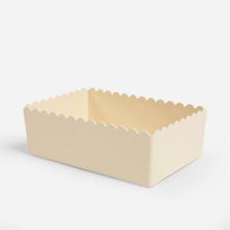 OHS Scallop Edge Organiser PP Plastic Box Tub Storage Bin Container in Cream - thumbnail 4