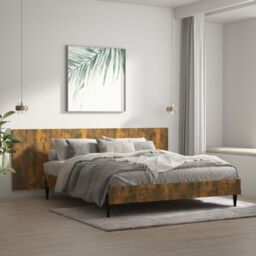 Berkfield Home Wall Headboard Smoked Oak 240x1.5x80 cm Engineered Wood in Brown