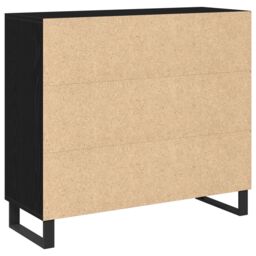 Berkfield Home Sideboard with 3 Doors Black Oak 90x34x80 cm Engineered Wood - Size: 90 x 34 x 80 cm - thumbnail 8