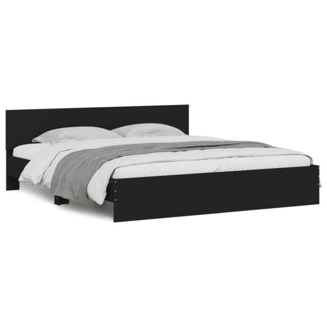 Berkfield Home Bed Frame without Mattress Black 180x200 cm Super King - image 1