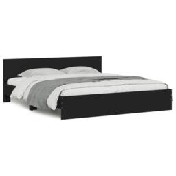Berkfield Home Bed Frame without Mattress Black 180x200 cm Super King - thumbnail 1