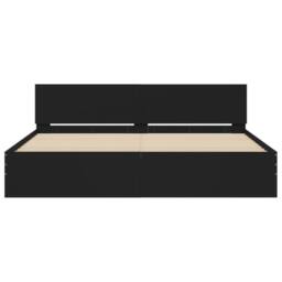 Berkfield Home Bed Frame without Mattress Black 180x200 cm Super King - thumbnail 5