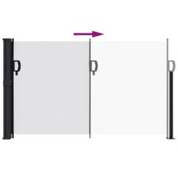 Berkfield Home Retractable Side Awning White 120x600 cm - thumbnail 5