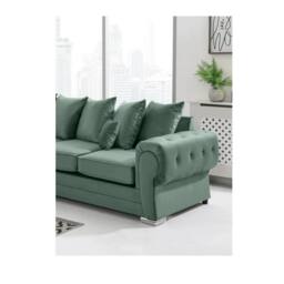 Furniture 786 Verona Scatter Back Plush Velvet 2 Seater Sofa in Green - thumbnail 2