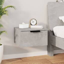 Berkfield Home Wall-mounted Bedside Cabinet Concrete Grey 34x30x20 cm - Size: 34 x 30 x 20 cm - thumbnail 1