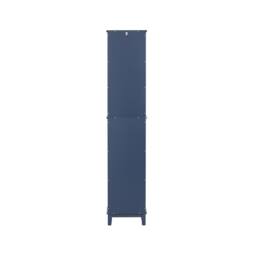 SoBuy Slim Bathroom Tall Cabinet With 3 Open Shelves & Drawer - H170cm in Dark Blue - thumbnail 5