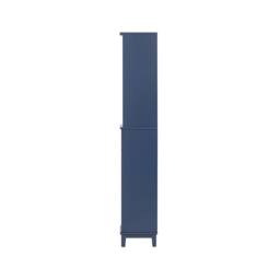 SoBuy Slim Bathroom Tall Cabinet With 3 Open Shelves & Drawer - H170cm in Dark Blue - thumbnail 4